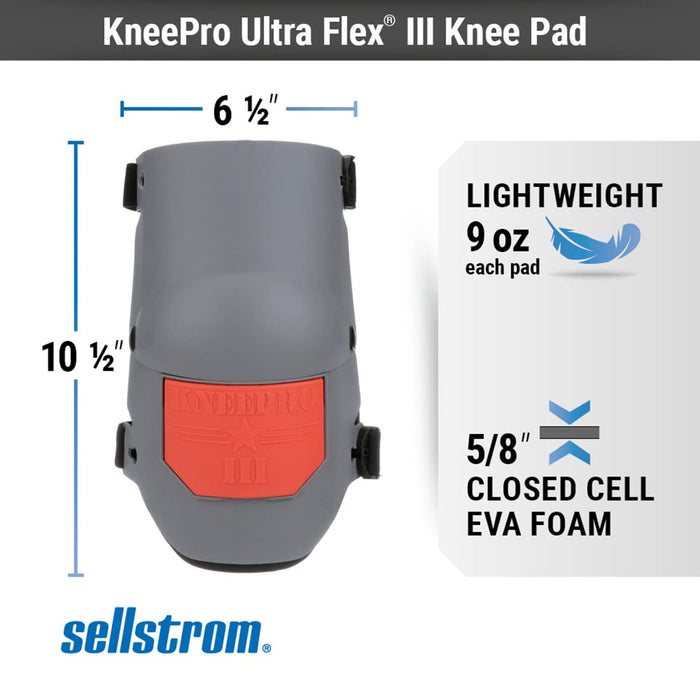 Sellstrom S96110 Ultra Flex III KneePro Professional Knee Pads for Men & Women
