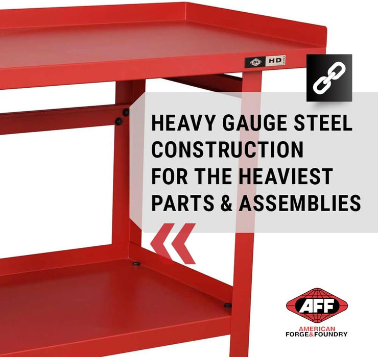 American Fordge & Foundry 3390 Workbench - Heavy Duty Work Table with Storage Shelf - 1300 LB Capacity