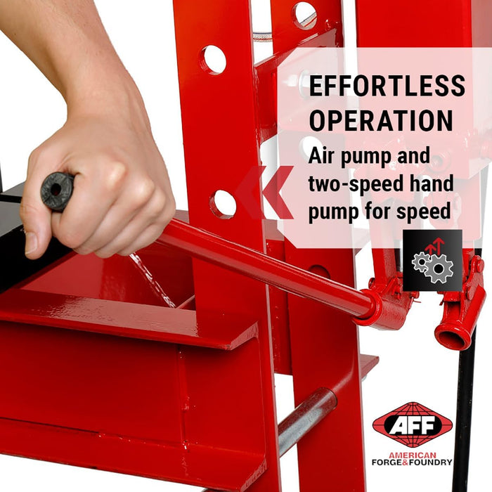 American Fordge & Foundry 834 35 Ton Hydraulic Shop Press - Heavy Duty
