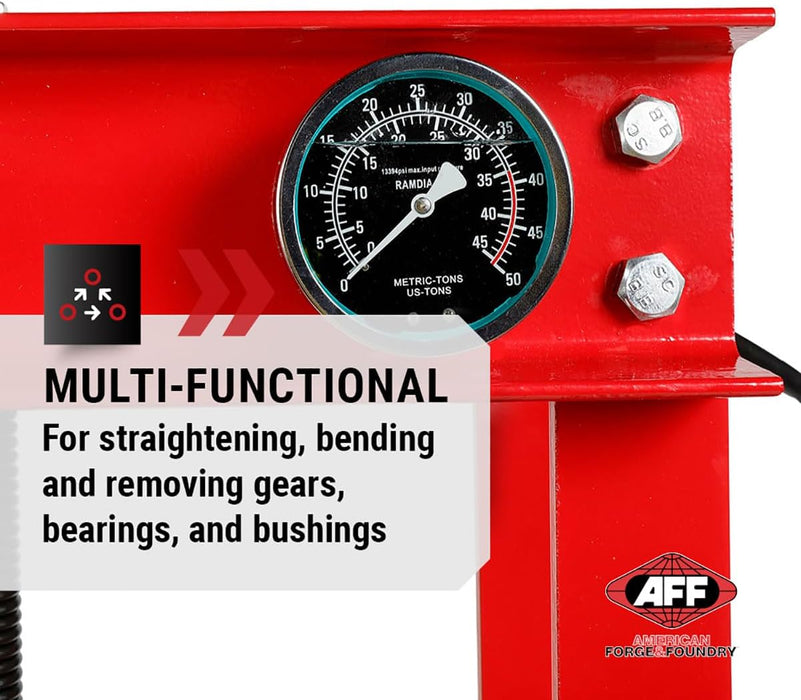 American Fordge & Foundry 834 35 Ton Hydraulic Shop Press - Heavy Duty