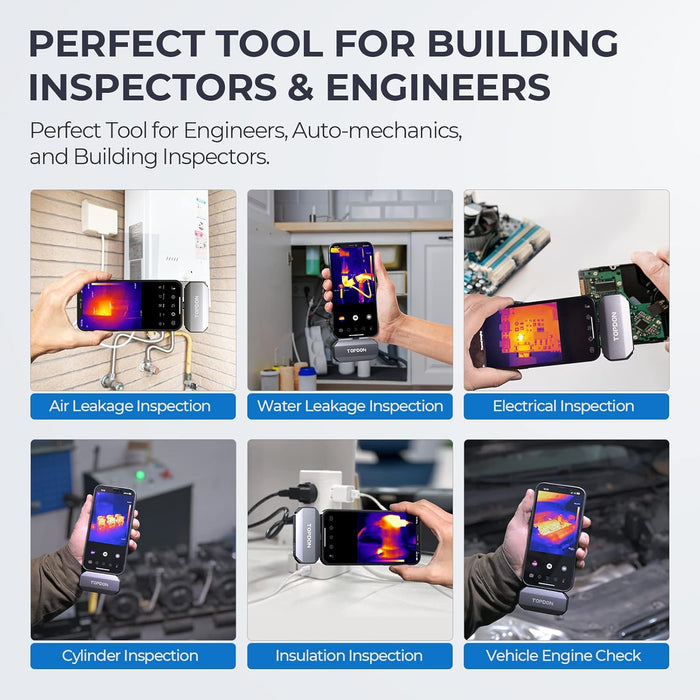 TOPDON TC002 Thermal Camera for iOS (iPhone & iPad), 256 x 192 IR High Resolution, Thermal Imager, Thermal Imaging Camera, -4°F~1022°F Temp Range, Support Video Recording, 40mk Thermal Sensitivity  TOPDON Freedom Shop Equipment 