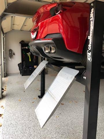 Challenger Lifts 4 Post 7K Home Storage Lift w/ Standard Ramps CL4P7-SR Lift - Four Post Challenger Lifts Freedom Shop Equipment Challenger Lifts 4 Post 7K Home Storage Lift w/ Standard Ramps CL4P7-SR