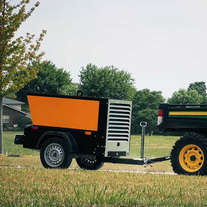 EMAX Towable 24HP Electric Start Trailer Mounted Kubota Diesel Powered 90 CFM Rotary Screw Air Compressor-EDS090TR Air Compressor EMAX Freedom Shop Equipment EMAX Towable 24HP Electric Start Trailer Mounted Kubota Diesel Powered 90 CFM Rotary Screw Air Compressor-EDS090TR