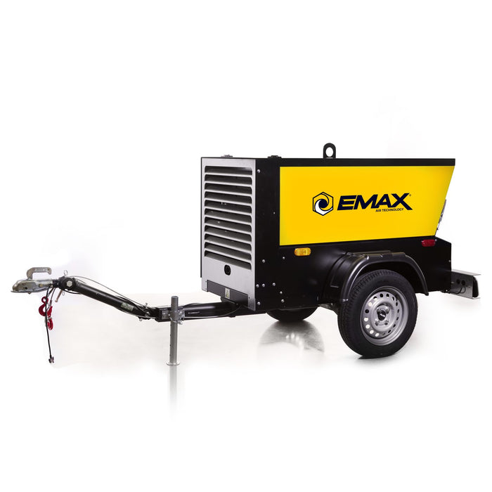 EMAX Towable 24HP Electric Start Trailer Mounted Kubota Diesel Powered 90 CFM Rotary Screw Air Compressor-EDS090TR Air Compressor EMAX Freedom Shop Equipment EMAX Towable 24HP Electric Start Trailer Mounted Kubota Diesel Powered 90 CFM Rotary Screw Air Compressor-EDS090TR