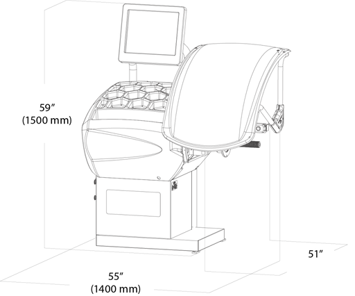 CEMB ER73 Video Touchscreen Wheel Balancer Wheel Balancer CEMB Freedom Shop Equipment CEMB ER73 Video Touchscreen Wheel Balancer