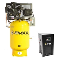 EMAX ESP15V120Y3PK E450 Series - 15 HP Piston Air Compressor with 115 CFM Air Dryer, Silent Air, 3 Phase, 120 gal. Vertical, w/ 3CYL Pressure Lube Pump Air Compressor EMAX Freedom Shop Equipment EMAX ESP15V120Y3PK E450 Series - 15 HP Piston Air Compressor with 115 CFM Air Dryer, Silent Air, 3 Phase, 120 gal. Vertical, w/ 3CYL Pressure Lube Pump