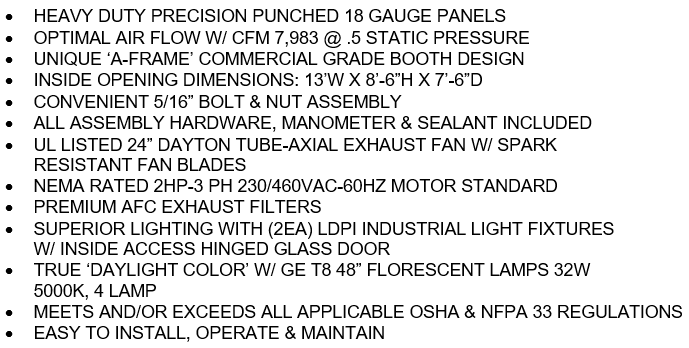 iDEAL PSB-AFOFB1388-3PH-230V-AK PSB AF Open Front Booth (ASY)