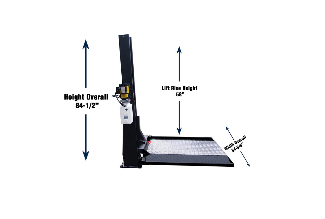 Tuxedo 2,000 lbs. Single Column Lawnmower Storage Lift - 110V Duro Included SC-2K