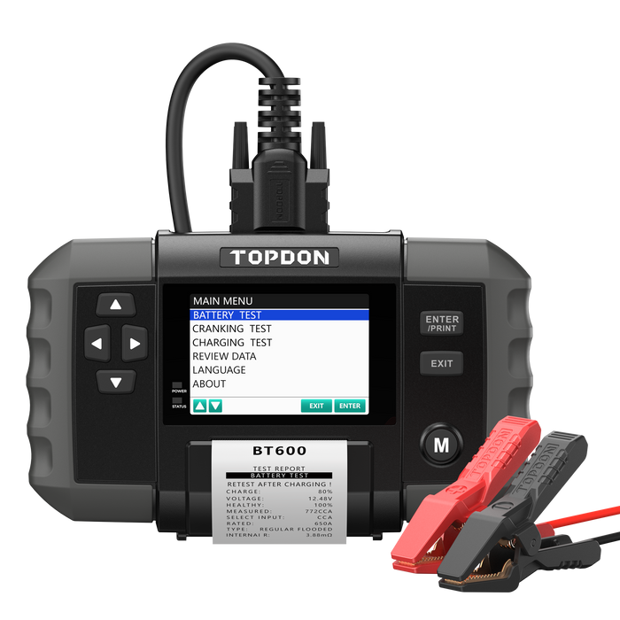 TOPDON BT600 Car Battery Tester 12V , 12V/24V  TOPDON Freedom Shop Equipment 