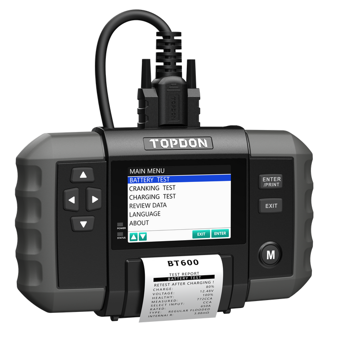 TOPDON BT600 Car Battery Tester 12V , 12V/24V  TOPDON Freedom Shop Equipment 