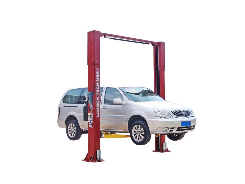 Launch Tech USA TLT210-XT-R 10,000lb. Capacity Two Post Lift with Adjustable Height and Width. Lift - Two Post Launch Tech USA Freedom Shop Equipment Launch Tech USA TLT210-XT-R 10,000lb. Capacity Two Post Lift with Adjustable Height and Width.