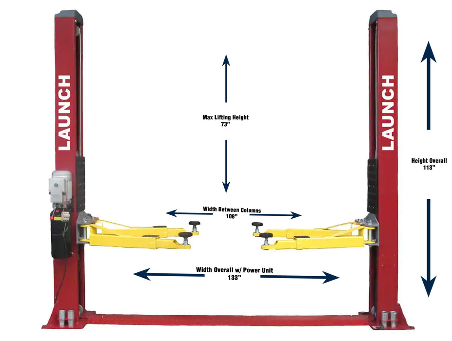 Launch Tech USA 9,000 lbs. Two Post Floor Plate - Symmetric - RED - TLT240SB-R Lift - Two Post Launch Tech USA Freedom Shop Equipment Launch Tech USA 9,000 lbs. Two Post Floor Plate - Symmetric - RED - TLT240SB-R