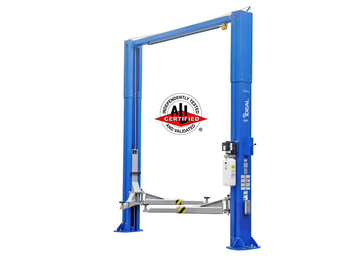 iDEAL 12,000 lbs. Two Post Lift Direct Drive ALI Certified W/PU - TP12 ...