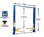 Tuxedo TP9KSCX 9,000 lbs. Two Post Clear Floor & Floor Plate - Symmetric Lift - Two Post Tuxedo Freedom Shop Equipment Tuxedo TP9KSCX 9,000 lbs. Two Post Clear Floor & Floor Plate - Symmetric