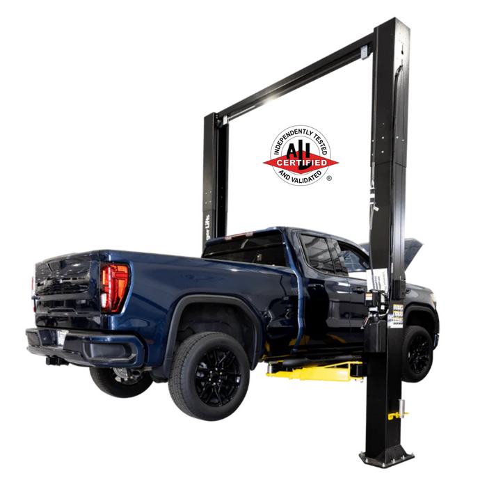 Challenger Lifts 12K Heavy Duty 2-Post Adjustable Car Lift w/ 1 ft Extensions Dual Pendant Controls & Quick Cycle CL12A-1-DPC-QC