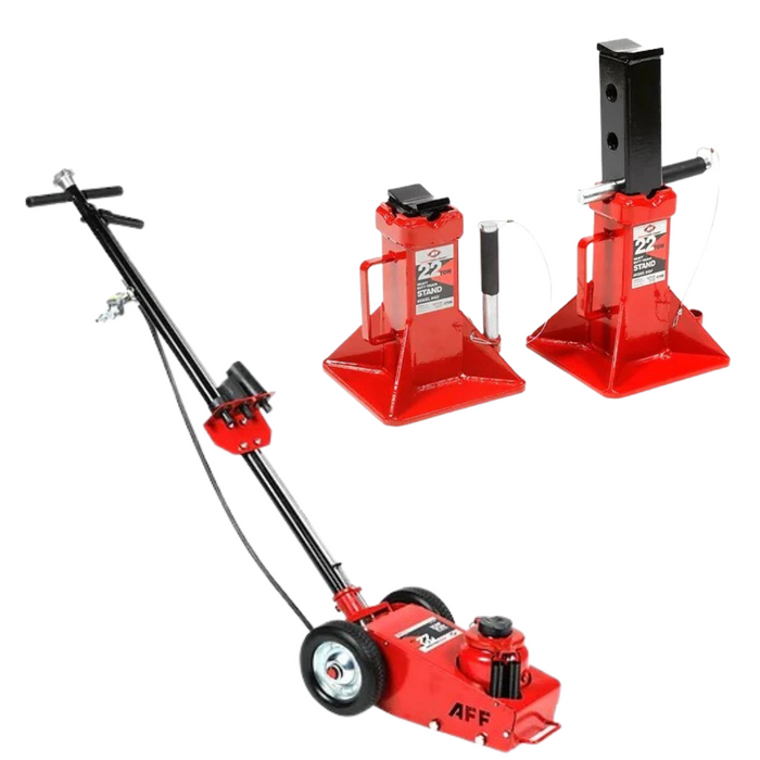 American Forge & Foundry 22 TON AIR ASSIST TRUCK AXLE JACK / 22-ton pin style safety stands - 565F-6422 Jack - Floor American Forge & Foundry Freedom Shop Equipment 