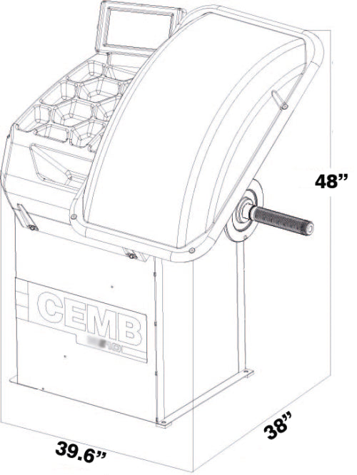 CEMB EZ10 Wheel Balancer Wheel Balancer CEMB Freedom Shop Equipment CEMB EZ10 Wheel Balancer