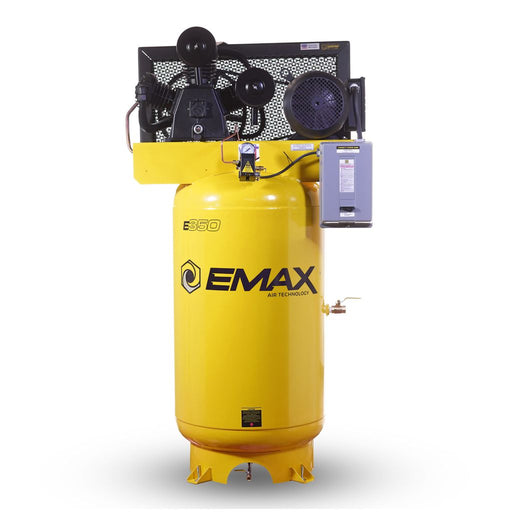 EMAX Industrial 7.5HP 3CYL Single Stage 26CFM 80 Gallon Air Compressor w/ isolator pads - Splash Lube Pump ESL07V080Y1 Air Compressor EMAX Freedom Shop Equipment EMAX Industrial 7.5HP 3CYL Single Stage 26CFM 80 Gallon Air Compressor w/ isolator pads - Splash Lube Pump ESL07V080Y1