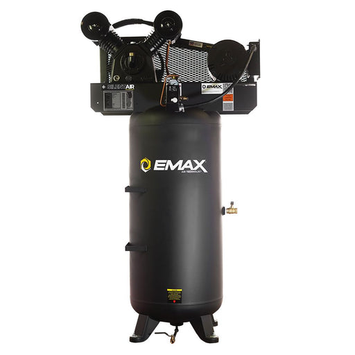 EMAX Industrial 5HP 2CYL Single Stage 19CFM 60 Gallon Air Compressor w/ isolator pads - Splash Lube Pump ESL05V060V1 Air Compressor EMAX Freedom Shop Equipment EMAX Industrial 5HP 2CYL Single Stage 19CFM 60 Gallon Air Compressor w/ isolator pads - Splash Lube Pump ESL05V060V1